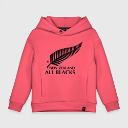 Толстовка оверсайз детская New Zeland: All blacks, цвет: коралловый