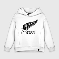 Толстовка оверсайз детская New Zeland: All blacks, цвет: белый