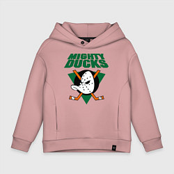 Толстовка оверсайз детская Anaheim Mighty Ducks, цвет: пыльно-розовый