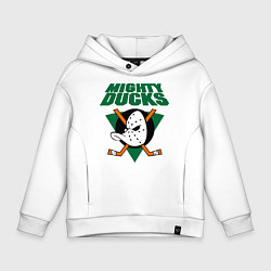 Толстовка оверсайз детская Anaheim Mighty Ducks, цвет: белый