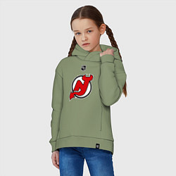 Толстовка оверсайз детская New Jersey Devils: Kovalchuk 17, цвет: авокадо — фото 2
