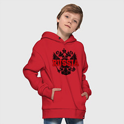 Толстовка оверсайз детская Russia Coat, цвет: красный — фото 2