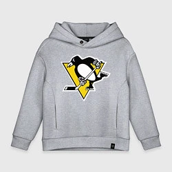 Толстовка оверсайз детская Pittsburgh Penguins, цвет: меланж