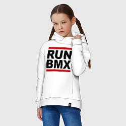 Толстовка оверсайз детская RUN BMX, цвет: белый — фото 2