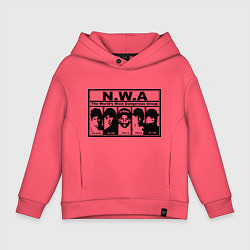 Толстовка оверсайз детская NWA, цвет: коралловый