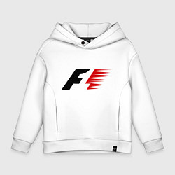 Толстовка оверсайз детская Formula 1, цвет: белый