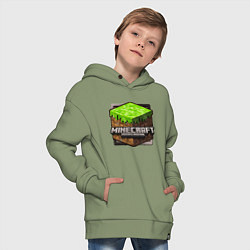 Толстовка оверсайз детская Minecraft: Pocket Edition, цвет: авокадо — фото 2