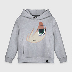 Толстовка оверсайз детская Tomoko Kuroki Face, цвет: меланж