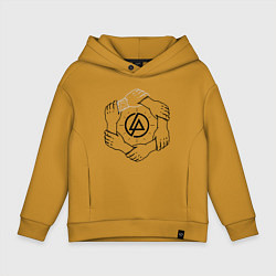 Толстовка оверсайз детская Linkin Park: Brotherhood, цвет: горчичный