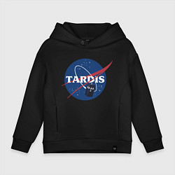 Толстовка оверсайз детская Tardis NASA, цвет: черный