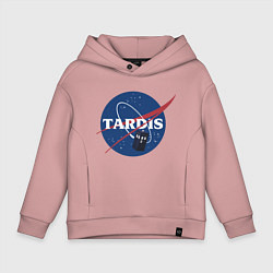 Толстовка оверсайз детская Tardis NASA, цвет: пыльно-розовый