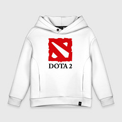 Толстовка оверсайз детская Dota 2: Logo, цвет: белый