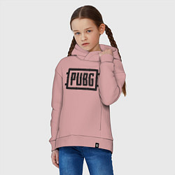 Толстовка оверсайз детская PUBG, цвет: пыльно-розовый — фото 2