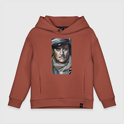 Толстовка оверсайз детская Остап Бендер: портрет, цвет: кирпичный