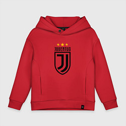 Толстовка оверсайз детская Juventus FC: 3 stars цвета красный — фото 1