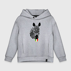 Толстовка оверсайз детская Juventus Zebra, цвет: меланж