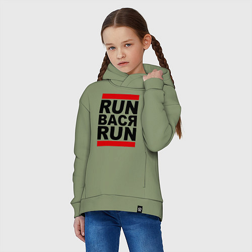 Детское худи оверсайз Run Вася Run / Авокадо – фото 3