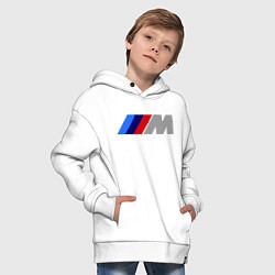 Толстовка оверсайз детская BMW M, цвет: белый — фото 2