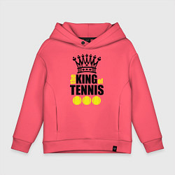 Толстовка оверсайз детская King of tennis цвета коралловый — фото 1