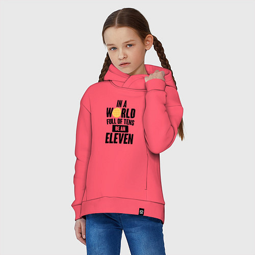 Детское худи оверсайз Be A Eleven / Коралловый – фото 3