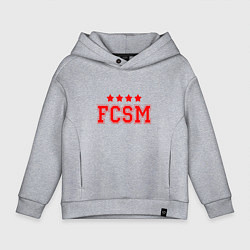 Толстовка оверсайз детская FCSM Club, цвет: меланж