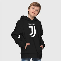 Толстовка оверсайз детская FC Juventus, цвет: черный — фото 2