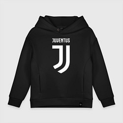Толстовка оверсайз детская FC Juventus, цвет: черный