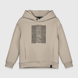 Толстовка оверсайз детская Unknown Pleasures, цвет: миндальный