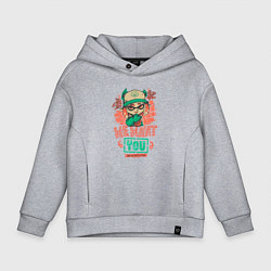 Толстовка оверсайз детская Salmon Run, цвет: меланж