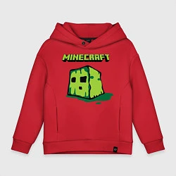 Толстовка оверсайз детская Minecraft Creeper, цвет: красный