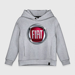 Толстовка оверсайз детская FIAT logo цвета меланж — фото 1