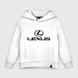 Толстовка оверсайз детская Lexus logo, цвет: белый