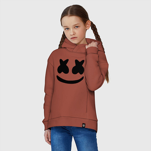Детское худи оверсайз Marshmello / Кирпичный – фото 3