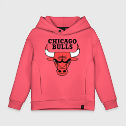 Толстовка оверсайз детская Chicago Bulls, цвет: коралловый