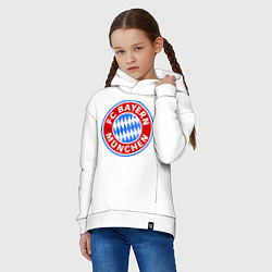 Толстовка оверсайз детская Bayern Munchen FC, цвет: белый — фото 2