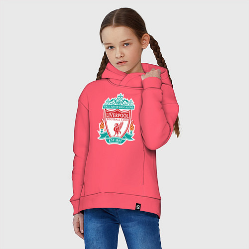 Детское худи оверсайз Liverpool FC / Коралловый – фото 3