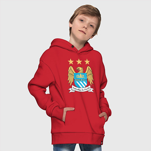 Детское худи оверсайз Manchester City FC / Красный – фото 4