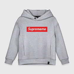 Толстовка оверсайз детская Suprememe, цвет: меланж