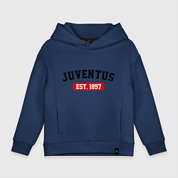 Толстовка оверсайз детская FC Juventus Est. 1897, цвет: тёмно-синий
