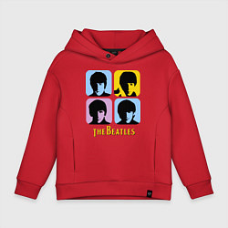 Толстовка оверсайз детская The Beatles: pop-art, цвет: красный