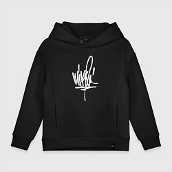 Толстовка оверсайз детская Mike Shinoda: autograph, цвет: черный