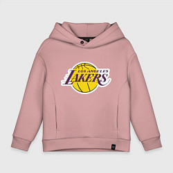 Толстовка оверсайз детская LA Lakers, цвет: пыльно-розовый