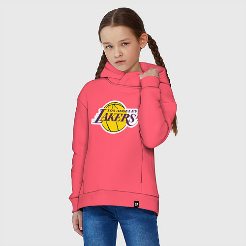 Детское худи оверсайз LA Lakers / Коралловый – фото 3