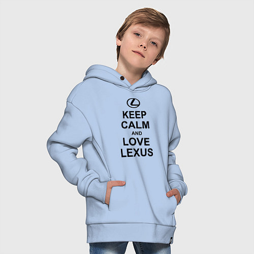 Детское худи оверсайз Keep Calm & Love Lexus / Мягкое небо – фото 4