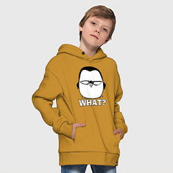 Толстовка оверсайз детская What?, цвет: горчичный — фото 2