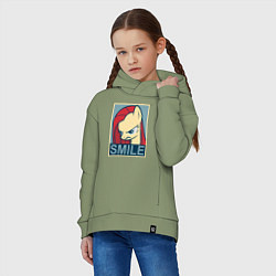 Толстовка оверсайз детская MLP: Smile, цвет: авокадо — фото 2