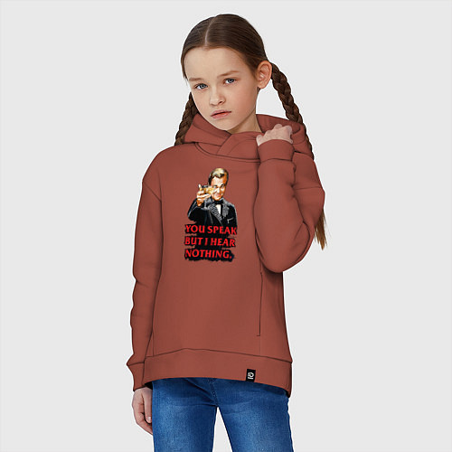 Детское худи оверсайз Gatsby: You Speak / Кирпичный – фото 3