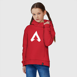 Толстовка оверсайз детская Apex Symbol, цвет: красный — фото 2
