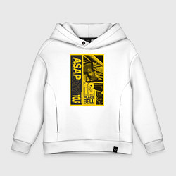 Толстовка оверсайз детская ASAP Rocky: Place Bell, цвет: белый