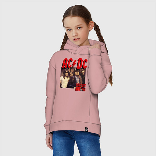 Детское худи оверсайз Girls got the rhythm / Пыльно-розовый – фото 3